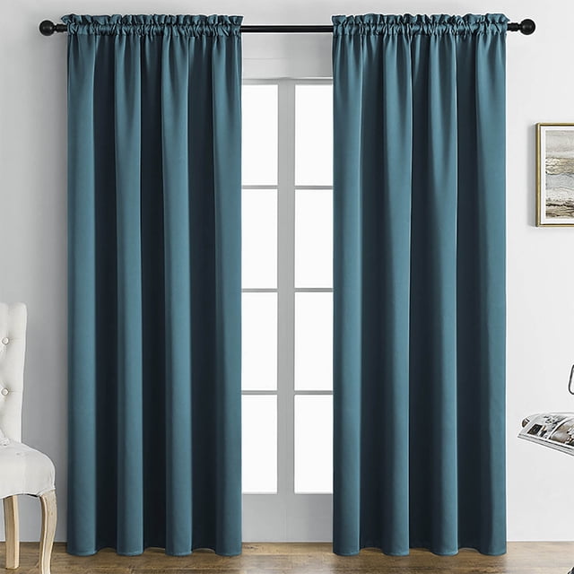 Birdeem Rideaux Occultants pour Chambre, Style à Passe-Tringle avec Effet Assombrissant et Réduction du Bruit, Panneau de Rideau Élégant, Largeur 63 Pouces x Hauteur 52 Pouces