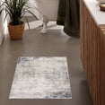 thumbnail image 1 of Rug Branch Maru 2' x 5' (2'3" x 5'1") Blue/Navy Abstract Indoor Doormat Rug, Contemporary, Medium Pile, Stain-Resistant Entry Carpet - Front Door, Mudroom, Hallway and Kitchen, 1 of 8