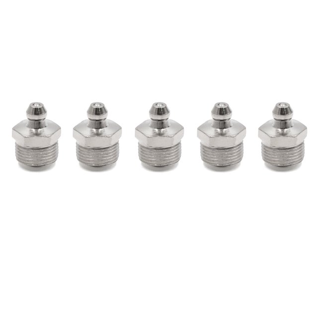 Unique Bargains 3pcs M14 x 1 Nickel Plated 45 Degree Angle Grease Nipple Fitting for Car