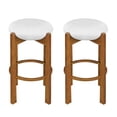 thumbnail image 1 of Tara Indoor Round Seat Bar Stool,Walnut, 1 of 10