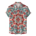 thumbnail image 1 of Chemises pour Hommes Manches Courtes Boutons Décontractés Imprimé Plage Chemise Col Rabattu Manches Courtes Blouse Chemises en Lin Manches Courtes Chemises Décontractées Manches Courtes, 1 of 3