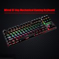 thumbnail image 3 of biojee Wired 87-Key Mechanical Gaming Keyboard Rainbow Backlit Keyboard For Windows PC Laptop for Game, 3 of 8