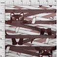 thumbnail image 3 of oneOone Polyester Spandex Brown Fabric Kids Craft Projects Decor Fabric Printed By The Yard 56 Inch Wide, 3 of 4