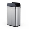 thumbnail image 1 of Costway 16 Gallon Trash Can with Wing Lids for Bedroom Bathroom Kitchen, Stay Open,Sliver, 1 of 10