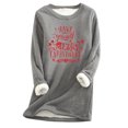 thumbnail image 2 of Hauts pour Femmes Aguichant Décontractés Mode pour Femmes Impression de Noël Manches Régulières Hiver Ample Vacances Décontracté Manches Col Rond Chemise Hauts Chandails à Capuchon d'Halloween en Liquidation, 2 of 5