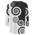 thumbnail image 5 of Pompotops T-shirt de Mode pour Femme Mi-Long Manches 3/4 Blouse Col Rond Hauts Décontractés Liquidation, 5 of 5