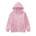 thumbnail image 3 of PMVFHDE Liquidation Chandail à Manches Longues pour Filles, Col Rond Décontracté, Hauts Côtelés, Coupe Ample, Chandail, Rose, 11-12 Ans, 3 of 5