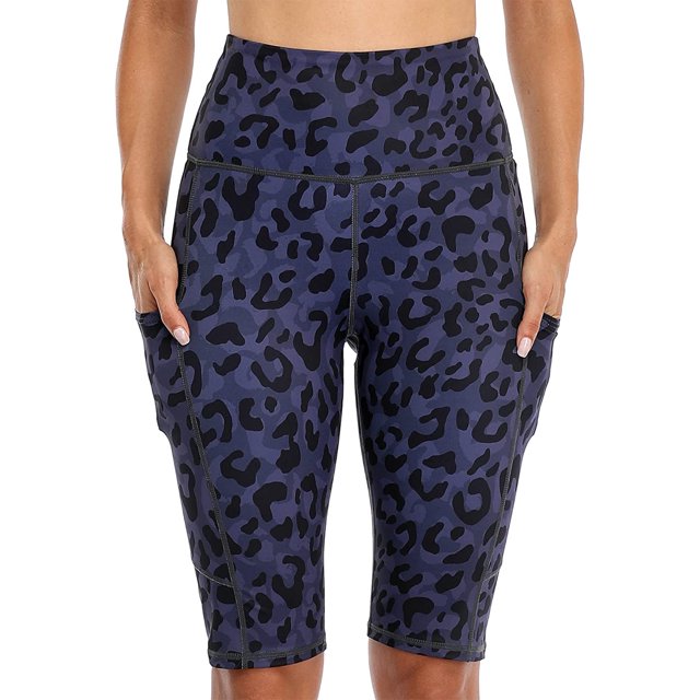 Women's Running Biker Shorts with Side Pockets High Waisted