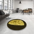 thumbnail image 4 of Ahgly Company Machine Washable Indoor Square Transitional Midnight Gray Area Rugs, 3' Square, 4 of 7