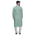 thumbnail image 3 of Atasi Cotton Slub Printed Fashion For Men Asymmetric Button Down Kurta For Men, 3 of 5