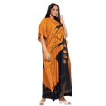 thumbnail image 3 of Oussum Moutarde Tribale Grande Taille Polyester Longues Robes Caftans pour Femmes, 3 of 7