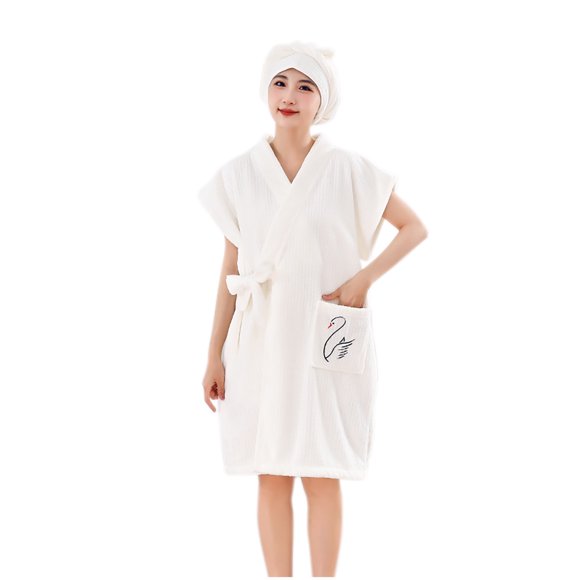 Peignoir à Col Châle en Molleton pour Femmes – Peignoir de Spa Léger et Duveteux avec Ceinture (2025 Essentiel Luxe)