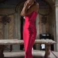 thumbnail image 3 of XZNGL Robe d'Été Ample pour Femmes Robe d'Été pour Femmes à Bretelles en Soie et Satin Queue de Poisson Ample et Confortable Robe Ample pour Femmes Été, 3 of 8