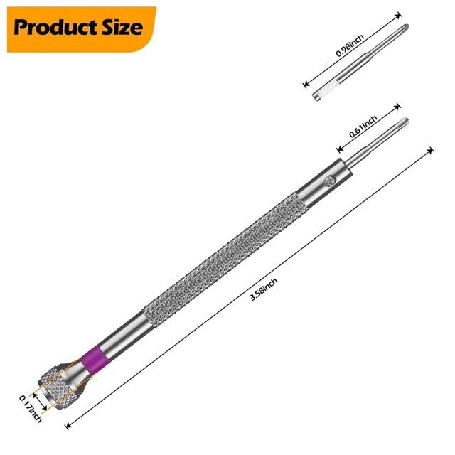 Ensemble de 16 Pcs de Tournevis Professionnels Mini Kit de Tournevis de Précision 0,6-1,6 mm pour Réparation de Montre Lunettes Électronique