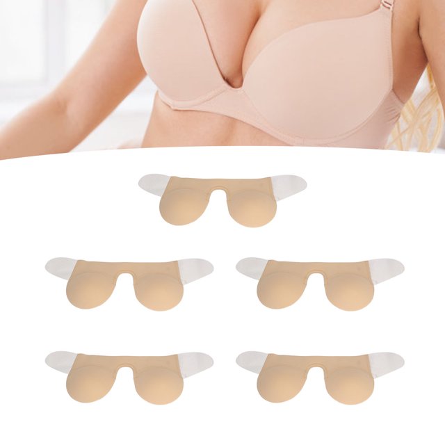 Adhésif 5pcs, U Forme Tasse Bustier Dos Nu Couvre pour les Femmes Réutilisables Pasties