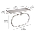 thumbnail image 2 of Stainless Steel Towel Ring with Shelf, Self-Adhesive No Drilling, Rust-Proof for Bathroom, Rotatable & Detachable, 2 of 2