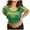 Green, variant on Baby Tees For Women Tops Brazil Crop Top T Shirts Graphic Tees For Women Vintage 90S Streetwear Shirts Women'S T-Shirts A L