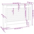 thumbnail image 4 of vidaXL Cache-Radiateur Blanc 112x19x81.5 cm MDF, 4 of 5