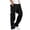 Black, variant on RXIRUCGD Men Casual Solid Multiple Pockets Outdoor Straight Type Fitness Pants Cargo Pants Trousers, Army Green, Size: L