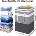 thumbnail image 1 of Home Textile Storage Freestanding Laundry Hamper Tall Clothes Hamper with Extended Handles for Dorm Family and Home Organization, 1 of 7