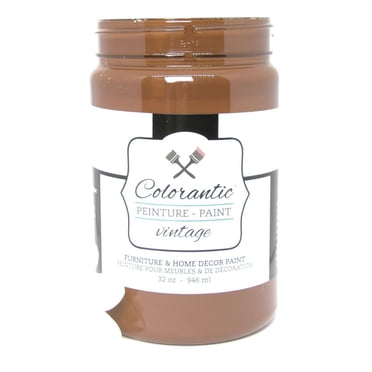 Colorantic | BROWN GLAZE for Faux-Fini Stain Old Barn Style - Fabric Paint Medium - Glitter Paint Additive Medium - Leather Paint (Brown- 32 oz)