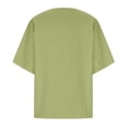 thumbnail image 3 of Birdeem Womens Fashion Summer Round Neck Leisure Short Sleeve Printed Buttons Tops, 3 of 7