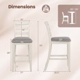 thumbnail image 3 of Gymax Bar Stools Set of 4 Upholstered Counter Height Barstools w/Padded Seat Footrest, 3 of 10