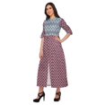 thumbnail image 3 of Moomaya Kurta Imprimée Tenue d'Été Kurti pour Dames Tunique à Fente avant Hauts pour Femmes, 3 of 5