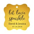thumbnail image 1 of Darling Souvenir Personalized Fancy Frame Paper Tags Wedding Sparklers Let Love Sparkle Custom Hang Tags-Baby Pink-100 Tags, 1 of 1