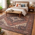 thumbnail image 3 of Nobia- Traditional Distressed Antique Look Vintage Rust Red, Area Rug 5x7, Recommended Location Living room, Dining room, Bedroom, 3 of 4