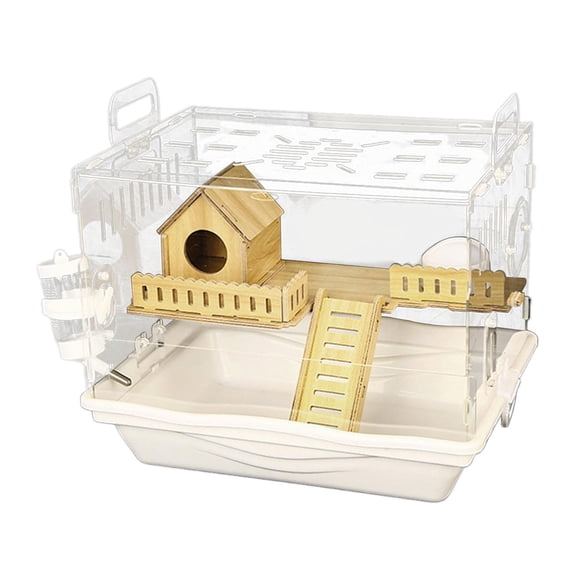 Redempat Acrylic Hamster House Easy Clean Guinea Pig Cage for Dwarf Gerbils Small Pet House