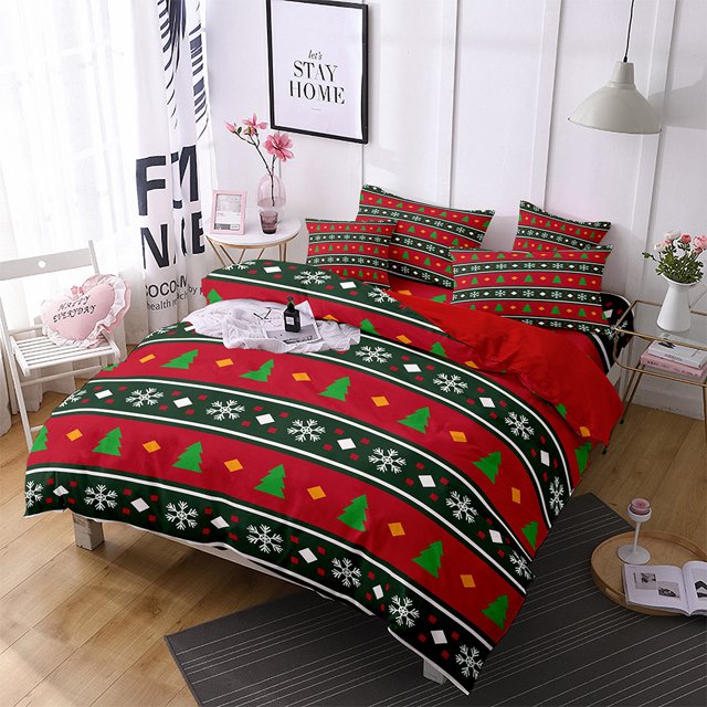 Innerwin Quilt Sets Printed Coverlet Set 3 Pieces Christmas Comforter Bedspread Lightweight Microfiber Breathable Ultra Soft Decor Style R Queen