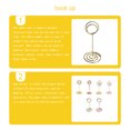 thumbnail image 3 of 10 Pcs Support de Numéro de Table Forme Ronde Métal Porte-Cartes Centre de Table Pince en Papier Décoration de Mariage Décoration de Table Paon Rond Or, 3 of 6