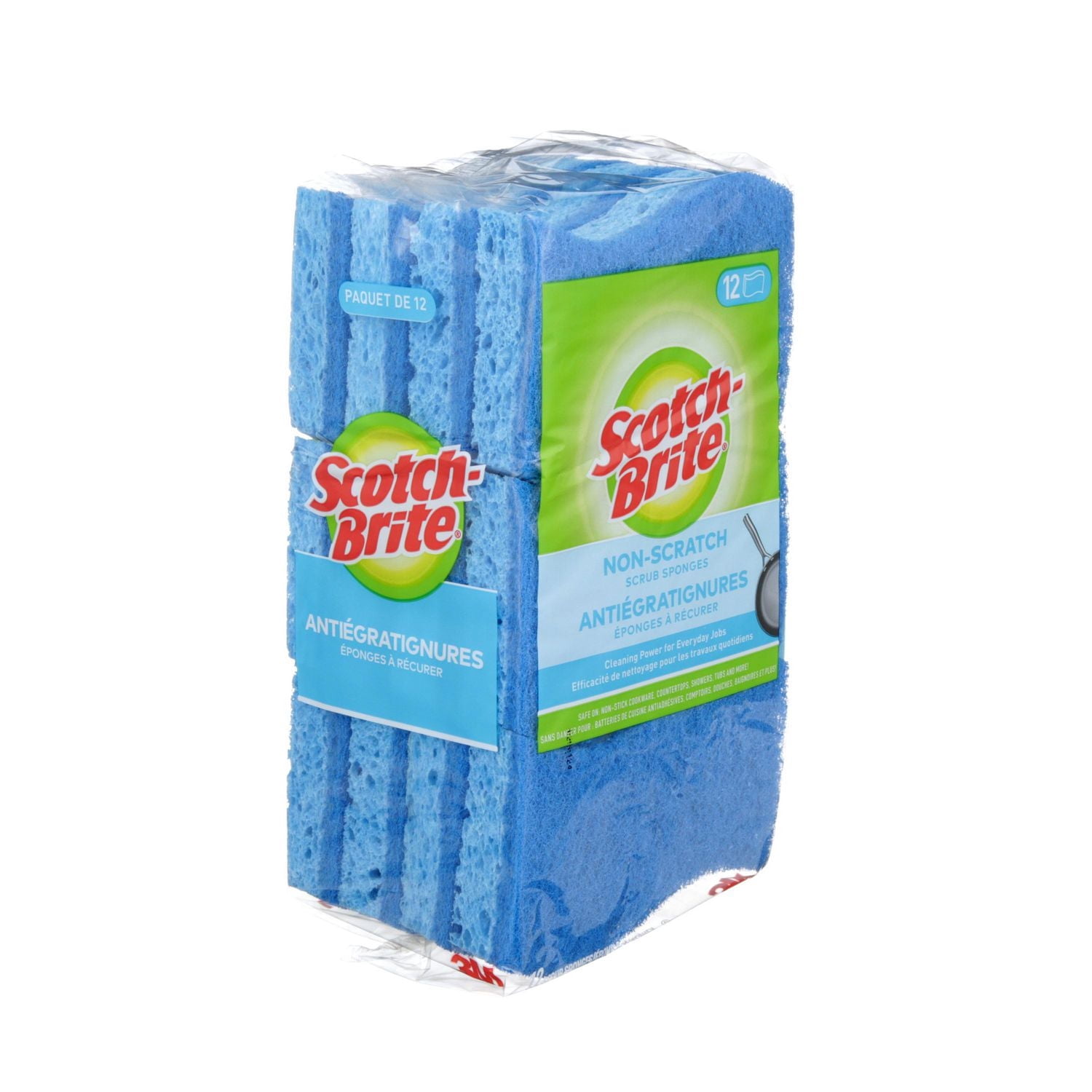 Scotch-Brite® Éponge à Récurer Antiégratignures, Lot de 12