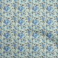 thumbnail image 1 of oneOone Velvet Light Blue2 Fabric Floral Craft Projects Decor Fabric Printed By The Yard 58 Inch Wide, 1 of 4