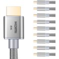 thumbnail image 1 of Buyer’s Point Ultra High Speed HDMI 2.1 Cable Dynamic HDR 1.8M (6ft) 8K 120Hz, 48Gbps, Dolby Vision, eARC Compatible with Apple TV, Nintendo Switch, Roku, Xbox, PS4, Projector Pack of 10 Gray, 1 of 7