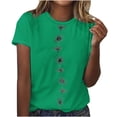 thumbnail image 1 of FAIWAD Hauts d'Été à Motif Floral pour Femmes, Col Rond Décontracté, T-Shirt à Manches Courtes, Coupe Ample et Confortable, Chandail à Enfiler, 1 of 2