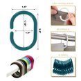 thumbnail image 3 of Solid Peacock Blue Plastic Shower Curtain Rings - Set of 12, 3 of 5