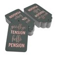thumbnail image 2 of Inkdotpot Pack Of 50 Real Rose Gold Foil Paper Tags Good Bye Tension Hello Pension Retirement Favor Hang Tags, 2 of 6