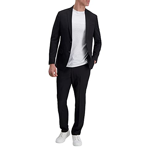 Haggar Men's Smart Wash Suit Separate Jacket, Black, 44 Regular