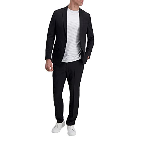 Haggar Men's Smart Wash Suit Separate Jacket, Black, 36 Regular
