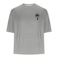 thumbnail image 4 of T-shirts pour Hommes Imprimés Palmier Graphiques T-Shirts Décontractés Été Plage Hawaïenne Manches Courtes Col Rond, 4 of 4