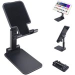 Support de téléphone cellulaire, réglable en hauteur d'angle iPhone Support pour bureau, support de téléphone portable pliable