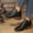 Black, variant on Amzcrzy Ankle Boots for Women Women's Fashion Color Boots Chunky Heel Low Heel Pointed Toe Back Zipper Short Boots Womens Booties Women's Boots Booties for Women Boots for Women Womens Boots