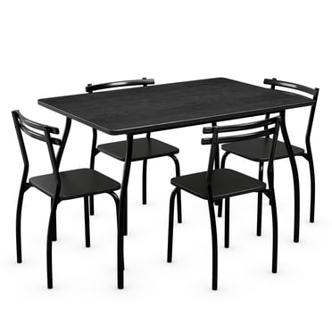 Costway 5Pcs Dining Set Table & 4 Chairs Home Kitchen Room Breakfast Furniture