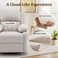 thumbnail image 4 of YSICK Small Swivel Rocker Recliner Chair for Small Spaces Linen for Living Room,Beige, 4 of 6