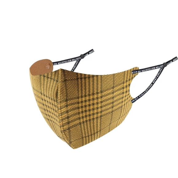 UV Sun Protection Face Mask Suede Plaid Washable Reusable for Men Women