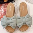 thumbnail image 2 of Leutsin Women Bowknot Beach Summer Slippers Platform Slope Heels Plus Size Shose, 2 of 7