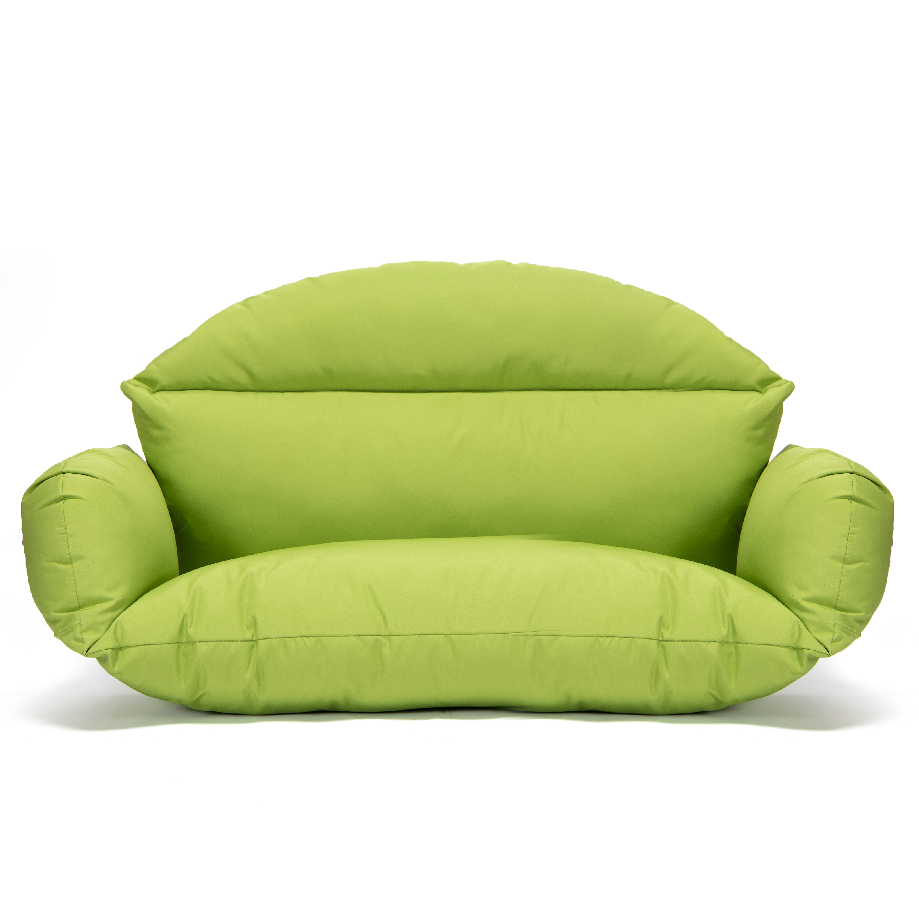 LeisureMod All Weather 2 Person Outdoor Hanging Egg Chair Cushion, Lime
