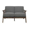 thumbnail image 1 of Lexicon 1138GY-2 Damala Collection Retro Inspired Love Seat Couch, Grey, 1 of 3